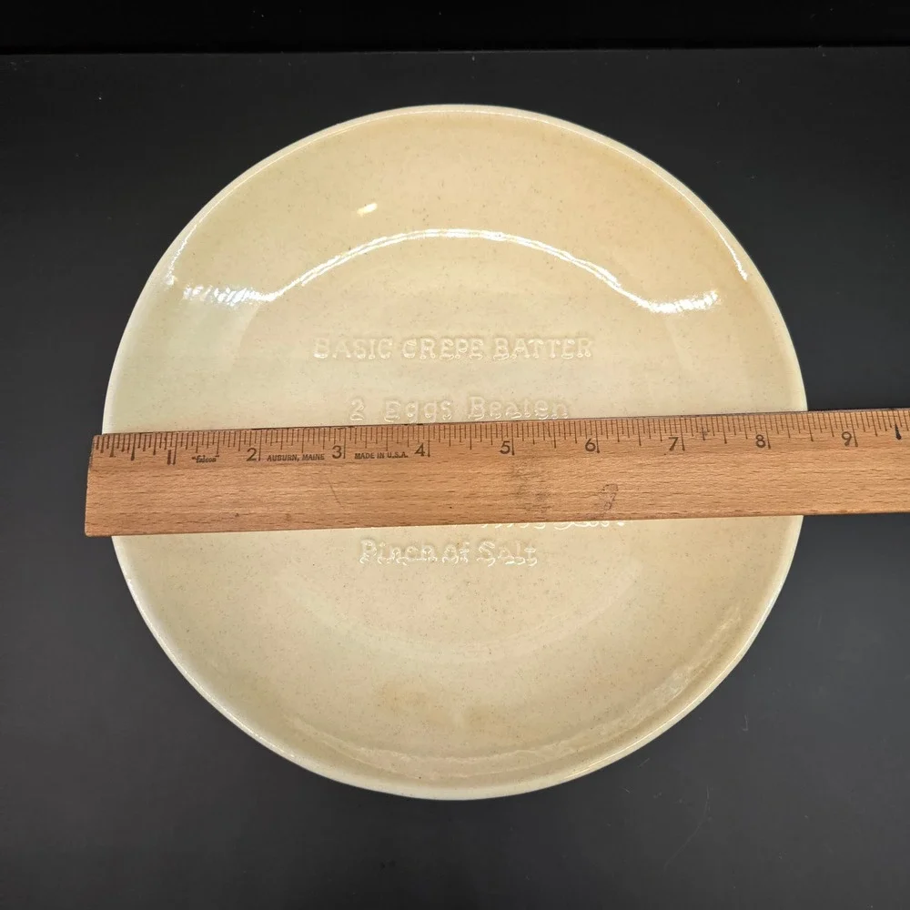Creative Cookware Vintage‎ Cast Iron Crepe Pan and Ceramic Batter Recipe Set